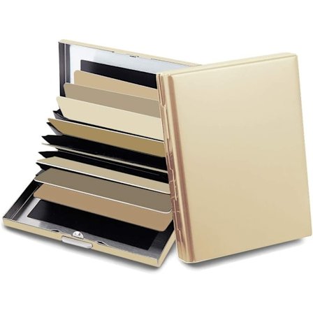 2-pakning RFID Kredittkortholder Beskyttelse Metall Kredittkortlommebok