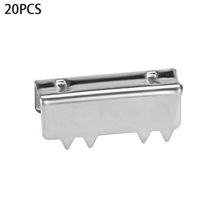 20 Stk. Tandremsclips Bælteklemme Takket Klips