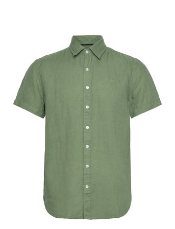Sebago Linen Shirt Short Sleeve - Green - S
