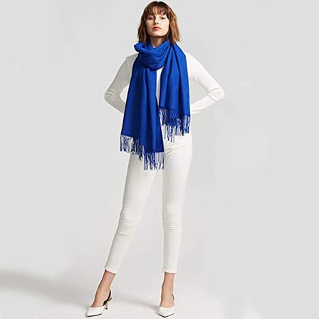 Naisten suuri pehmeä kashmir-tuntuma pashmina huivi kääre kevyt huivi