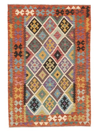 Klein Kelim Afghan Old Stil Teppich 121X178 Wolle