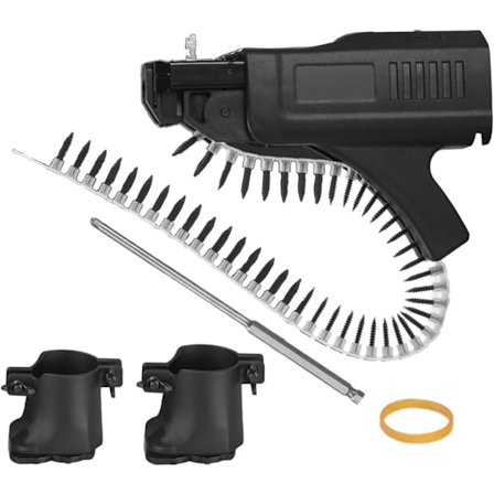 Automatisk kjedespikerpistoladapter Automatisk mateskruepistolfeste Skruebor Kjedeadapter Gipsveggskillevegger Trepaneler Tak