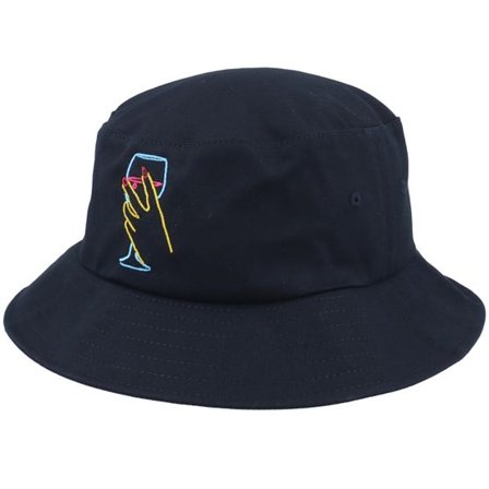 Iconic - Svart bucket Hatt - Neon Summer Wine Black Bucket @ Hatstore