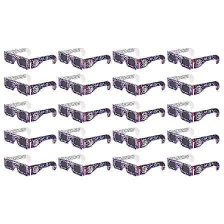 20 stk solformørkelsesbriller Filter skadelig lys Øyebeskyttelse Papirrammebriller for solformørkelsesvisning Iso 12312-2 Sertifisert for direkte sol