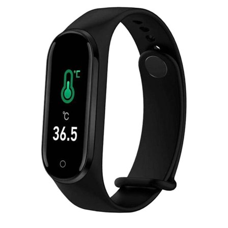 Fitness tracker, levetid, blodoxygen, hjertefrekvens, sort