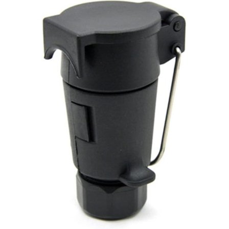 Vattentät 7-polig kontakt Adapter Släpvagnskonverterare Lastbil Husvagn 12v Uttag (svart) (1 st)