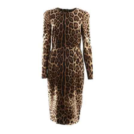 Dolce & Gabbana - Festklänningar - Brun - Dam - Storlek: M, Dam, Storlek: M