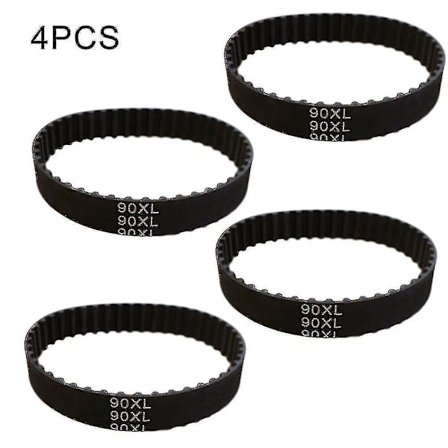 2/4 stk. Planhøvl Drivrem 914592 Til Black Decker Dn75 Dn750 Kw750 Sr600 Dn75 Sort Gummirem2