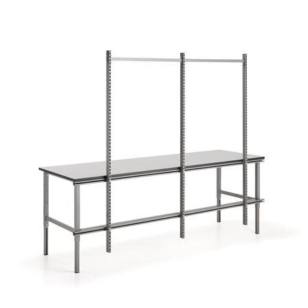 Rear frame bracket with 3 uprights for manual bench MOTION, L 2500 mm