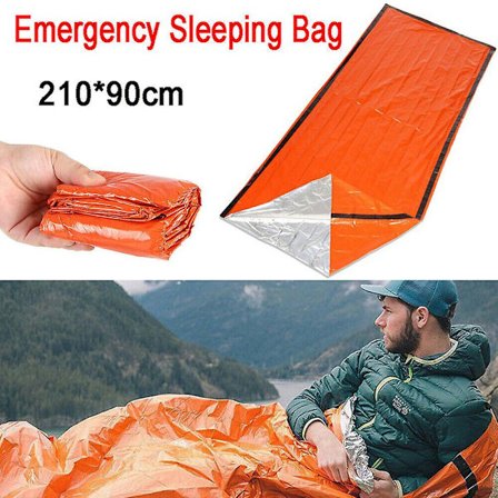 2-pakning Nødsovepose Termisk Vanntett Camping Overlevelse Reise Utendørs