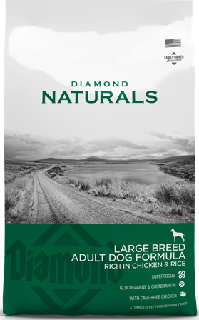 Diamond Naturals Large Breed Adult Chicken & Rice koiran kuivaruoka, 15 kg