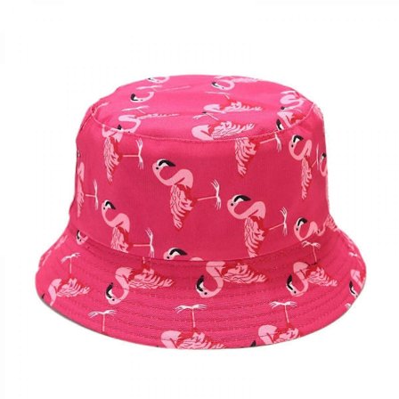 YRKJ Flamingo Vändbara Bucket Hats, Sommar Strand Solhatt Fiskehatt för Kvinnor Utomhusresor (Flamingo, Rosröd)
