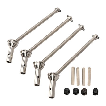 4 KPL RC CVD Vetoakselit Metallinen Voimansiirtoakseli ARRMA 1/7 1/8 RC Auto Hopea