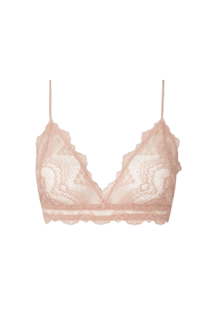 Understatement Lace Triangle Bralette Bh Dam Beige XS