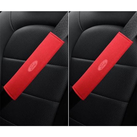 Ford-istuimen turvavy n olkap suojat Focus Explorer Mondeo - Suede-turvavy n suojat (pari, punainen)