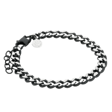 by BILLGREN Sylvester Steel Bracelet Black Accessoarer Herr Svart 20 cm