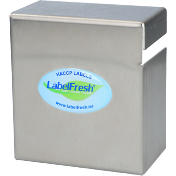 DISPENSER ETIKETTER RUSTFRI