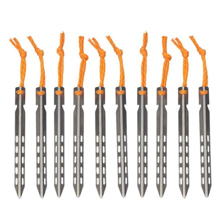 6/10 stk. Teltpløk til Titanium Pløk V-form til Titanium Spyd Vindtæt Udendørs Camping til Titanium Teltpløk Tilbehør