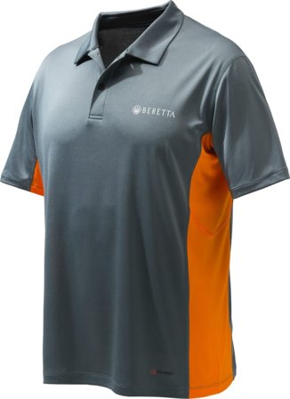Beretta Unisex Flash Tech Polo Unisex short-sleeved sweaters Grey M