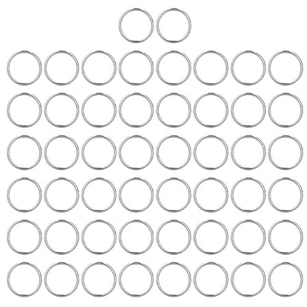 50 kpl 32x3mm Hopeiset Metallirenkaat Kestävät Tukevat Rauta Monikäyttöiset Kiiltävät Kirkasväriset O-renkaat DIY-projekteihin
