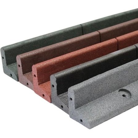 Flexibelt gräskant i svart gummi - Set om 4 x 1.2m