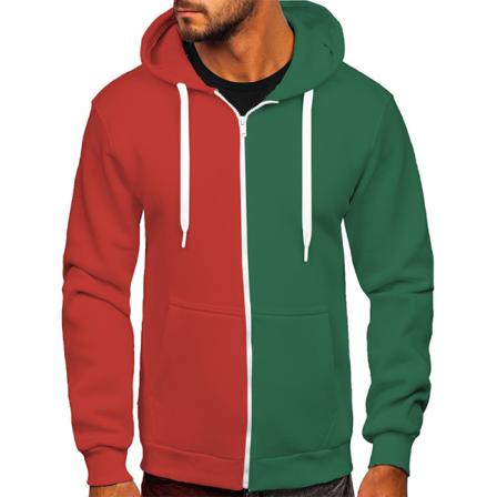 Män Full Zip Splits Med Fickor Hoodies Dragsko Ytterkläder