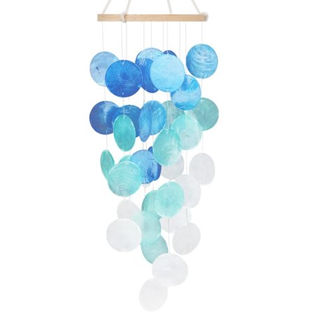 Skal Vindspil, Muslingeskals Vindspil, Boho Hængeornament til Udendørs Have Gårdhave Altan Veranda