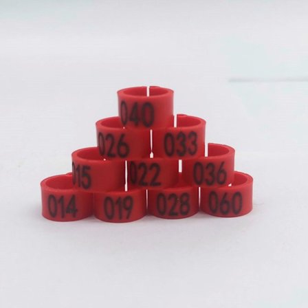 Due Ringe Due Fugle Clip Ringe RØD