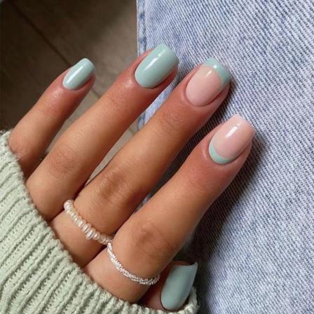Manikyr Blue Edge Nail Art Patch Nagellapp 24st