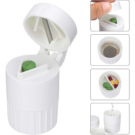 2 Vita 4-i-1 Pillermortlar och Krossar: Portabla och Mångsidiga