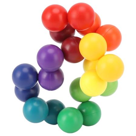 Fidget 3D-puslespilbold - Uendelig snoet stressaflastning - Læringsmæssig lys farve - Intelligensudvikling - Puslespilboldlegetøj