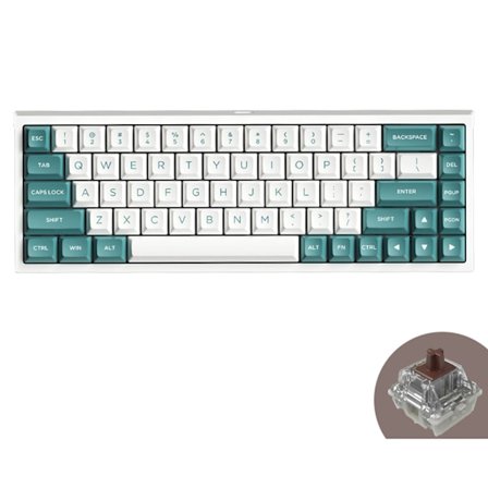 Kablet/2.4G Bluetooth-kompatibelt 5.0 Mekanisk Gaming Tastatur 68 Taster RGB Baggrundsbelyst Tastatur Hot-Swappable til Desktop