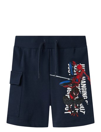 name it Nmmmo Spider L Swe Shorts Unb Mar - Navy - 92