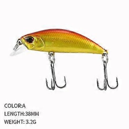 38 mm 3,2 g Mini-kalastusvieheet Uppoutuva Minnow Jerkbaits Peche Keinotekoinen Sy tti Wobbler