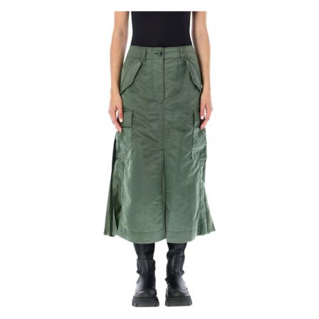 Sacai, Skirt 2206196N Groen, Dames, Maat:M