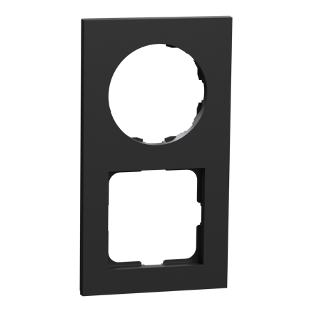 Elko EKO50138 Ram 2-fack, med 55 mm hål Svart, Strömbrytare & vägguttag