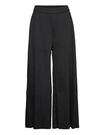 Paper Pleat Velen Pants Vide Bukser Sort Mads Nørgaard