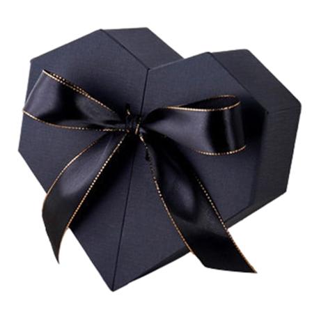 Eksplosjonsboks Kreativ DIY Hjerteformet Gave Overraskende Scrapbook-boks for Presang Black