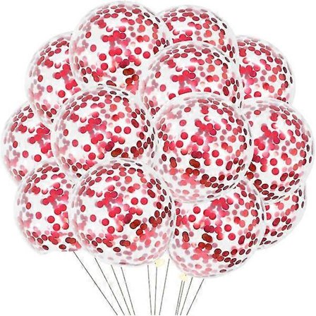 100 kpl punaisia konfettipalloja lateksikonfettipalloja punaisia juhlapalloja syntymäpäiväjuhliin häihin kihlauksiin vuosipäivään