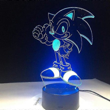 Piao 3d Sonic Natlampe 1 Model Og Farveskiftende A251 XH