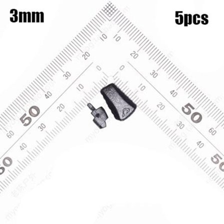 5 kpl johtolukon pysäytin, jousilukko 3 mm