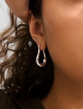 Pilgrim Unfold Hoops Silver-Plated - Silver - ONE SIZE