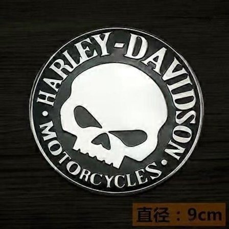 Aluminium Skull-klistremerker for Harley Davidson Sportster - Motorsykkel Logo Dekorative Tilbehør