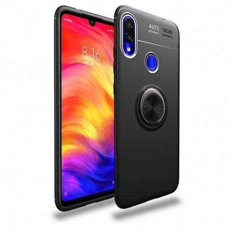 Redmi Note 7 Praktisk Stöttåligt Skal med Ringhållare V3