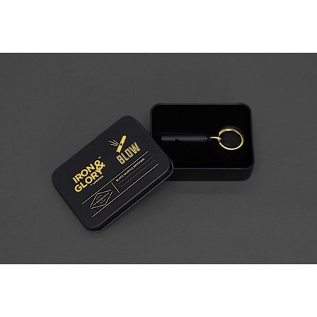Iron & Glory Blow - Whistle Keychain Black
