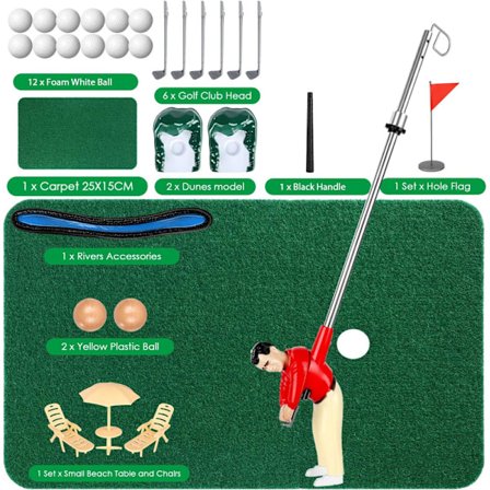 Mini Golf Spil er Sjove Golfgaver, Unik Mini Golfspiller På En Pind til Fars Gave/Pensionsgave