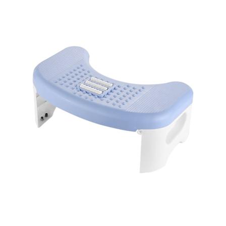 Taitettava vessa-askelma, vatsan tyhjennysaskelma, wc-askelma blue
