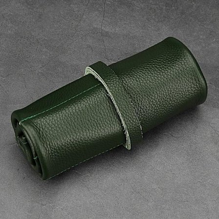 Watch Roll Case Klockbox i äkta läder GRÖN
