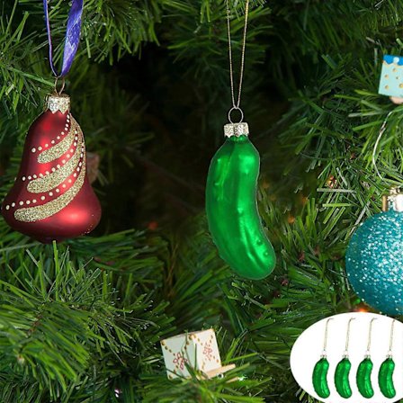 Juletræspynt Juleagurk Ornament, 9 Julepynt Agurker