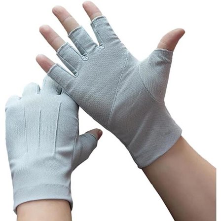Herre Dame Halvfingerhandsker Touch, Sommer UV-beskyttelse Solhandsker, Cykling Golf Fiskeri Fingerløse Handsker Til Udendørs Sport